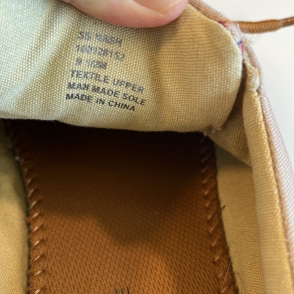 Sun and Stone - 9.5, canvas tie boat shoes - Picture 5 of 6